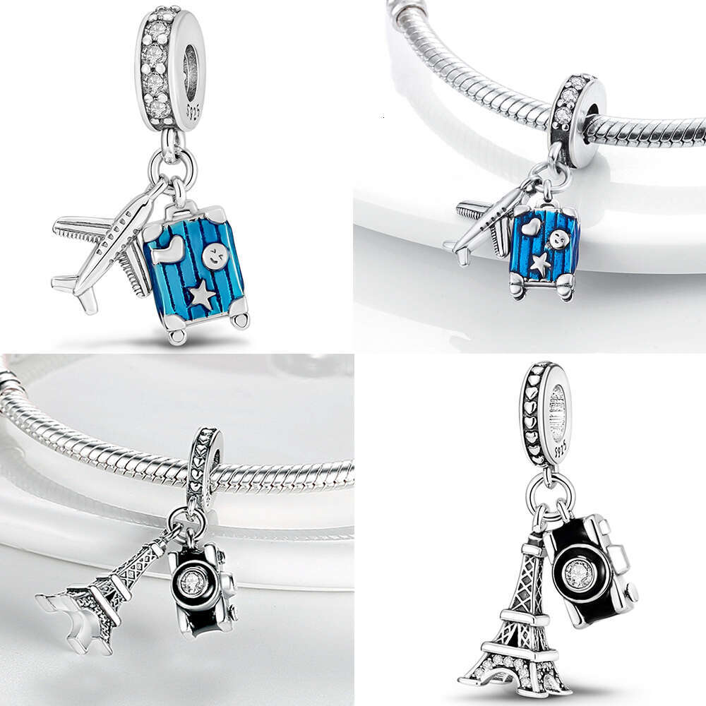925 Hot Sale Sterling Silver Camera Beads Pendants Charms Fit Original Bracelet NecklaceFor Women Jewelry Making