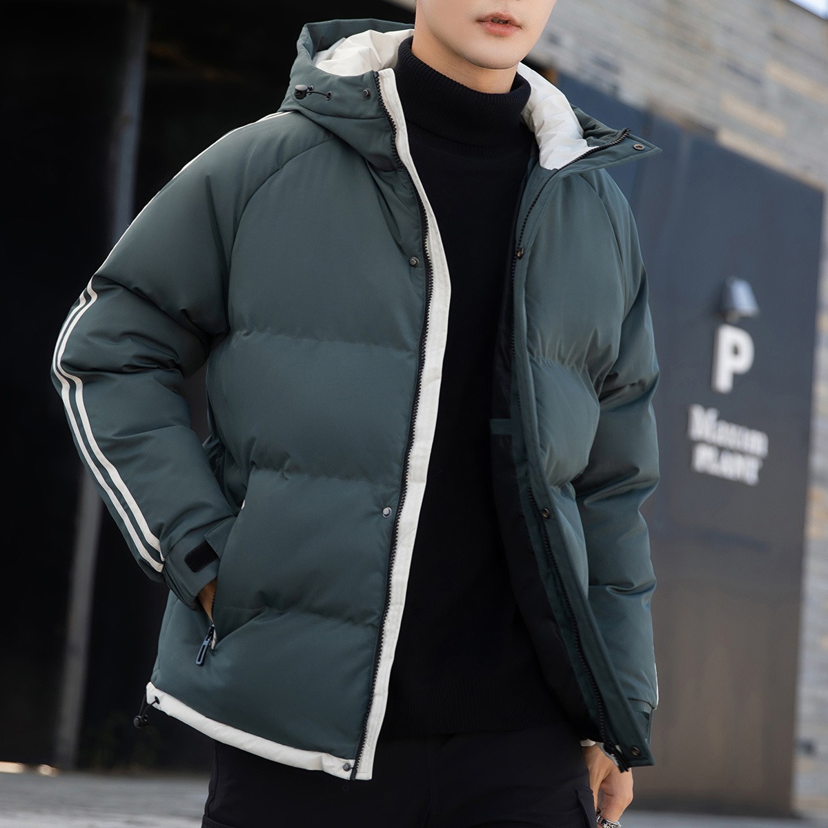 Puff Womens Down Jacket mens Parkers Winter Mid-Length Hooded Jacket Thick Warm Coats Cotton Coat Trend Cotton-padded Jackets Thickened Casual Warm Me