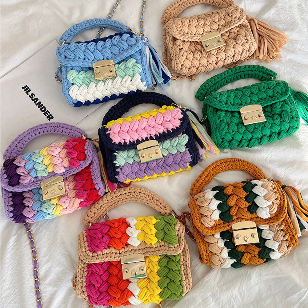Home>Products>Fashion>Colorful crochet cross body bag>Womens homeless bag>Knitted handbag 240913