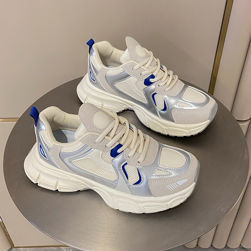 Women Sports Thick Sole Clunky Shoes Mesh Breathable Sneakers Versatile fashion