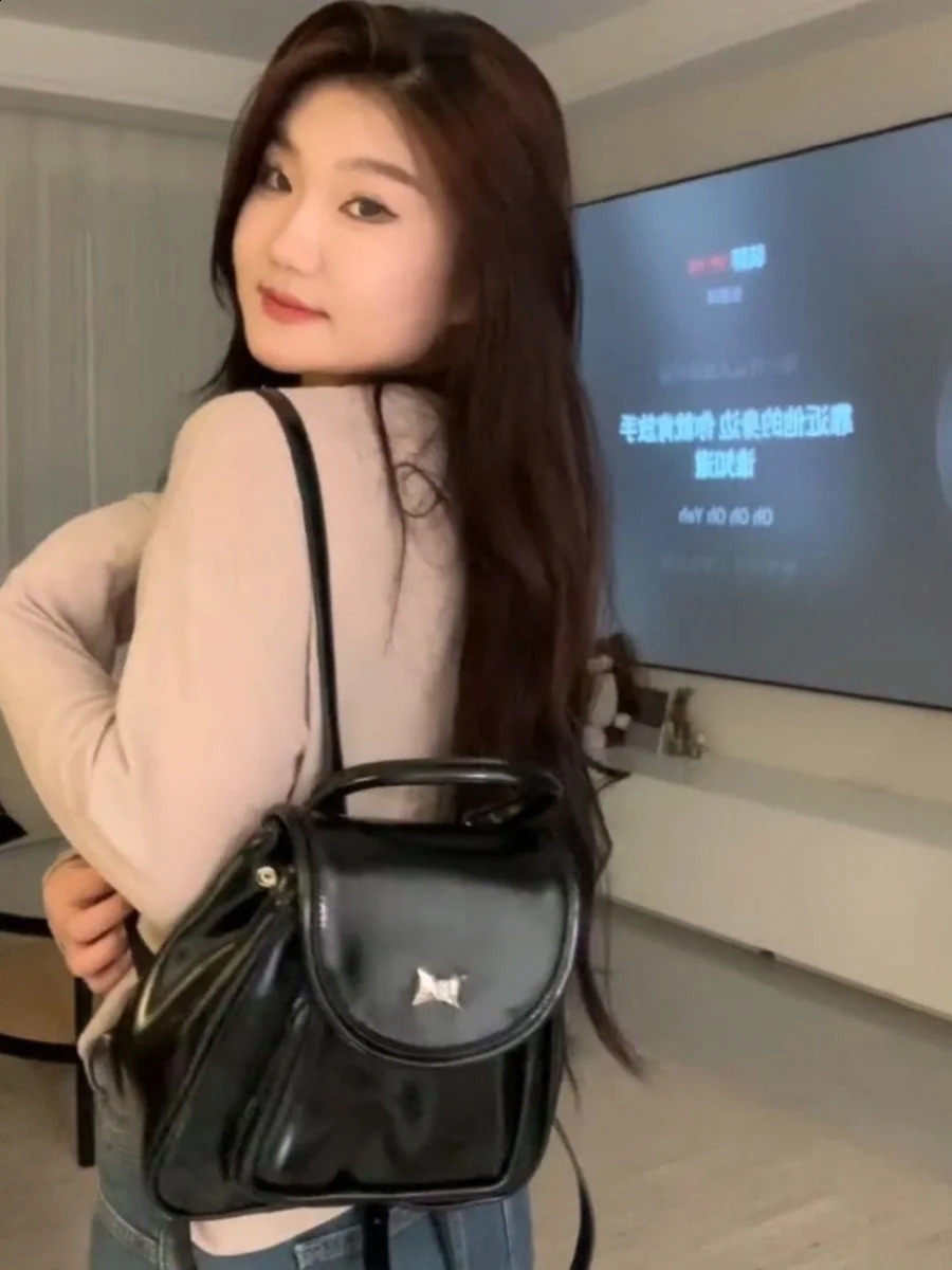 Miyagawa Backpack Casual Edition Student Korean Review Womens Single Shoulder Handbag 240912