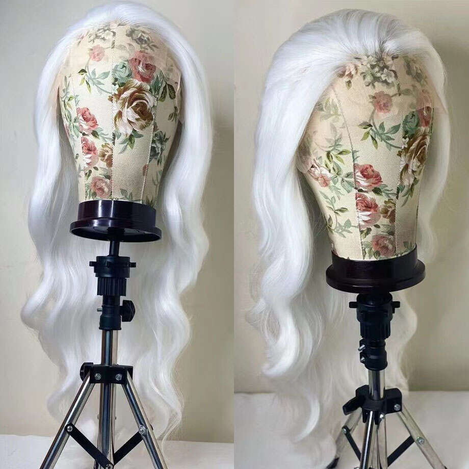 AIMEYA Platinum Long Natural Wave Lace Front Wig Heat Resistant Synthetic Hair Pink Blue Blonde Wigs For Women Daily Use Cosplay