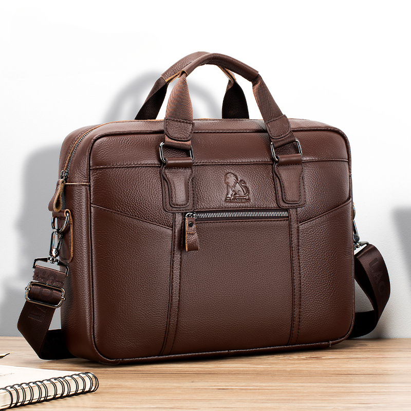 2024 New Men's Business Briefcase Fashion Handbag Large Capacity Shoulder Bag Crossbody Bag 14" Laptop Bag with Travel Suitcase