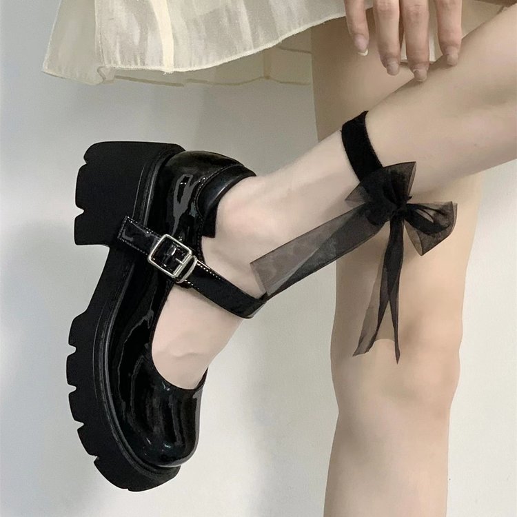 Free Shipping Designer Dress Shoes Black Kitten Heel Chunky Heels Ballet Flats Mary Jane Shoes Sneakers Loafers