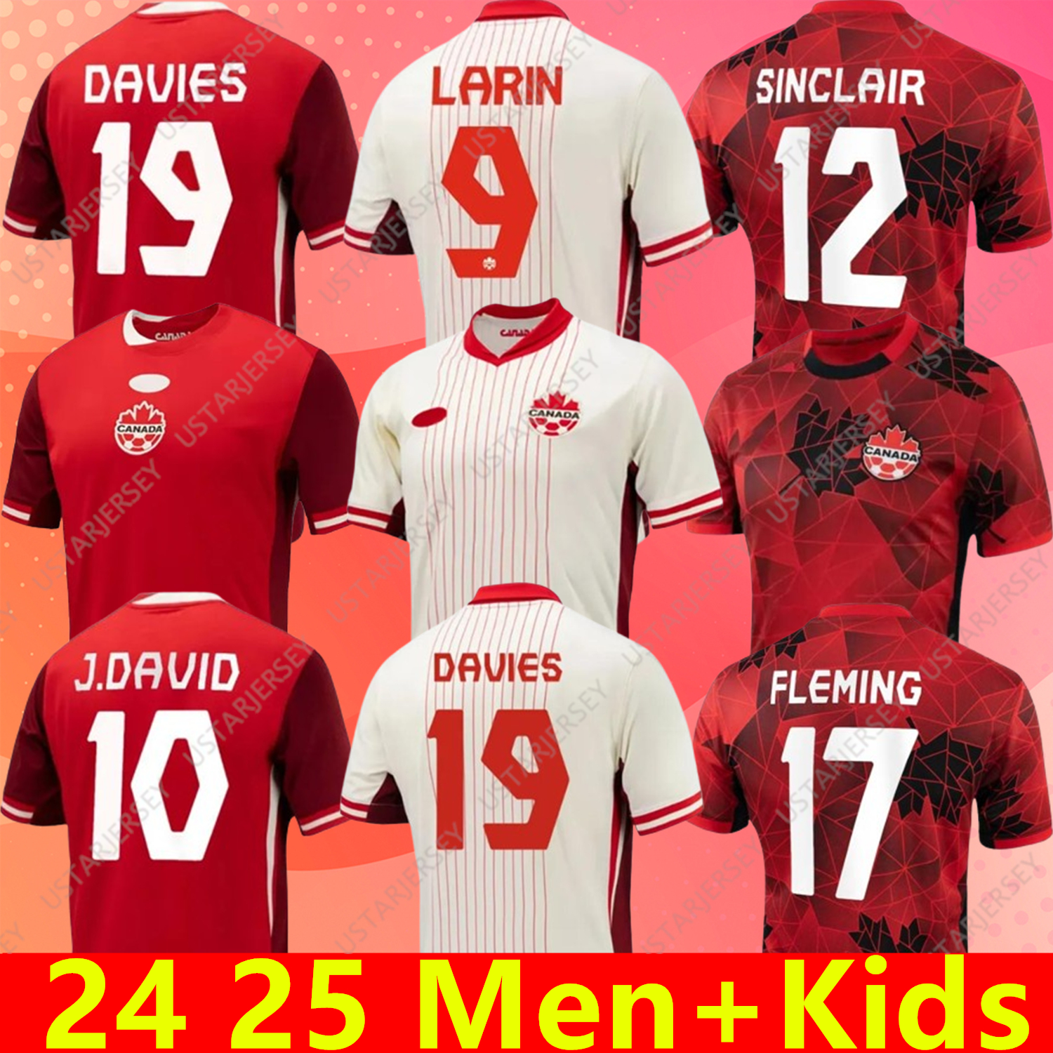 2024 Canada Soccer Jerseys MEN KIDS KIT WOMEN Uniforms national team DAVIES J.DAVID LARIN 24 25 UGBO CAVALLINI MILLAR EUSTAQUIO FRASER 2024 football shirt T