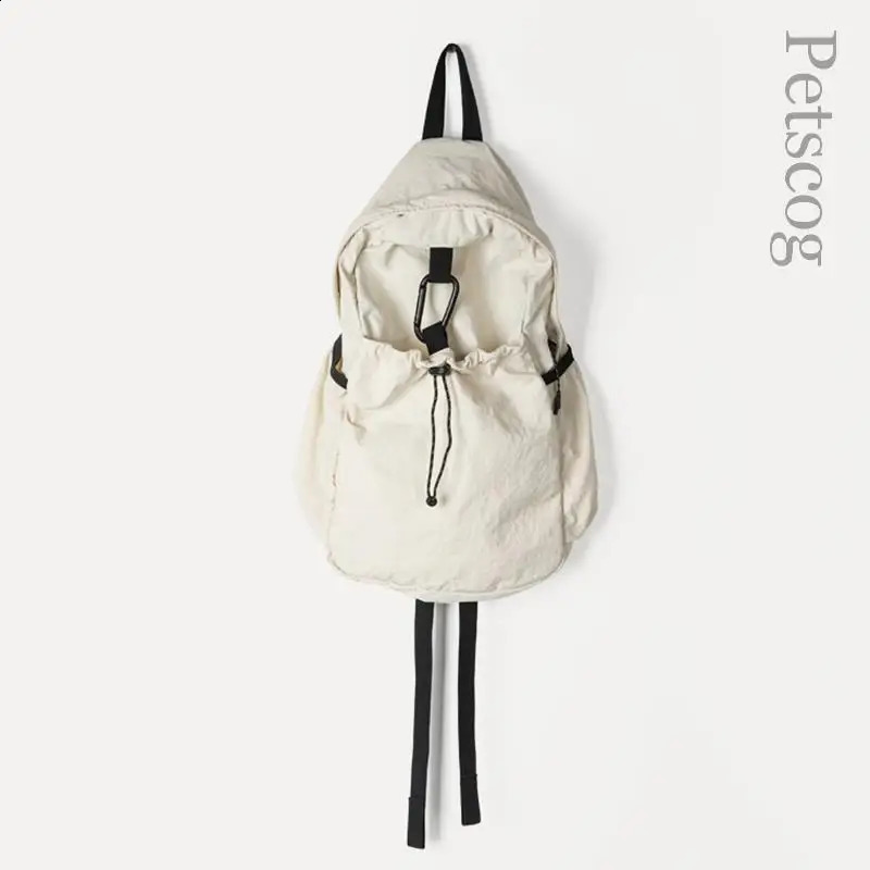 Large capacity womens backpack nylon soft color splicing travel bag student bag Korean casual fashion shoulder bag 240912
