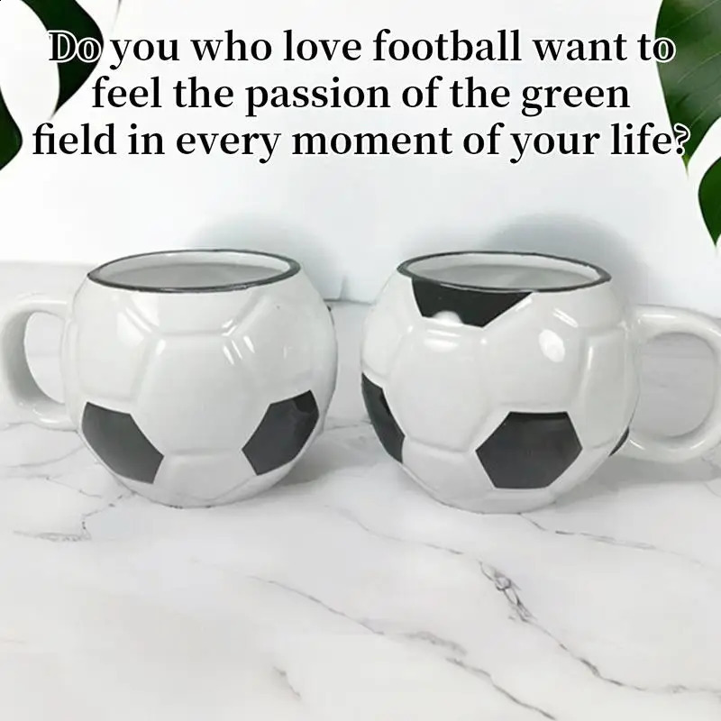 400ml Football Coffee Cup Funny Football Mug Coffee Mug Sports Mug Desk Decor Ceramic Mug Soccer Drinking Cup Large Capacity 240910