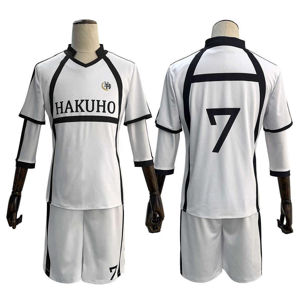 HOLOUN Blue Lock Anime Nagi No.7 Reo Mikage No.10 Cosplay Costume Jersey Wig Rose Net Football Soccer Uniform Sport Wearing