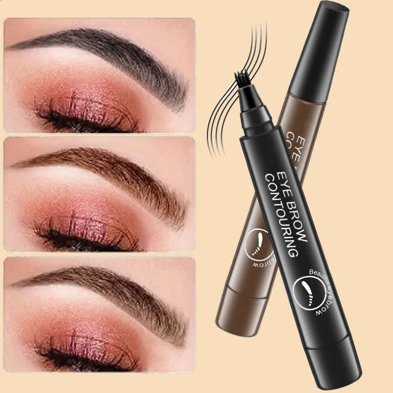 4 Point Eyebrow Pencil Enhance Eyebrow Waterproof Liquid Eyebrow Pen Natural Makeup Long Lasting Makeup Fashion Girl Brow Pencil 240914