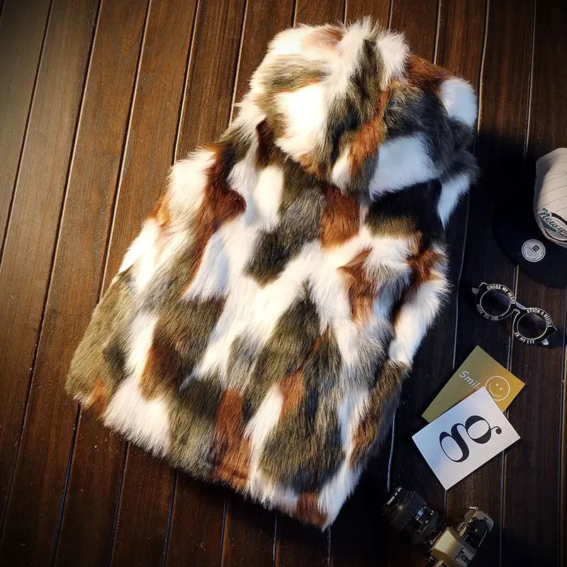 Autumn and Winter Mens High Quality Fur Fluff Vest Mens Windproof Hooded Jacket Sleeveless Warm Vest Coat Z63 240905