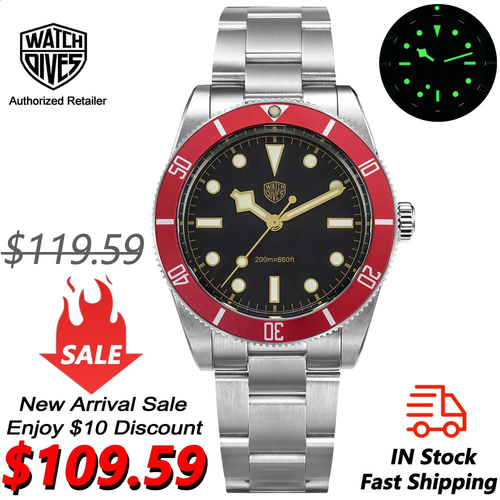 Watchdives WD7922 BB54 Watch VH31 Quartz Movement Sapphire Crystal 200m Waterproof Wristwatch Luminous 37mm Vintage Watches 240906