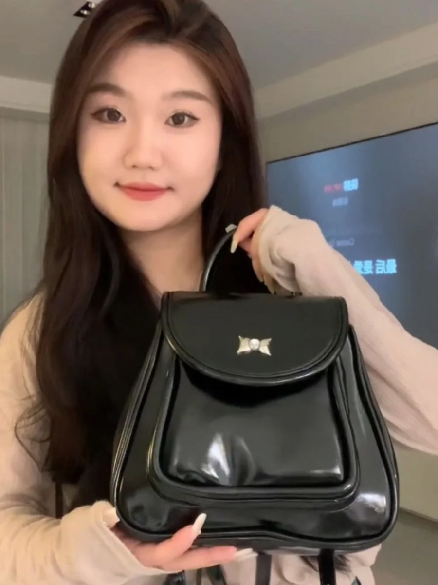 Miyagawa Backpack Casual Edition Student Korean Review Womens Single Shoulder Handbag 240912