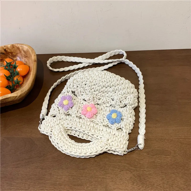YOUDEYISI Summer Womens Bag Cute Forest Flower Portable Messenger Cotton Rope Hook Weaving 240913