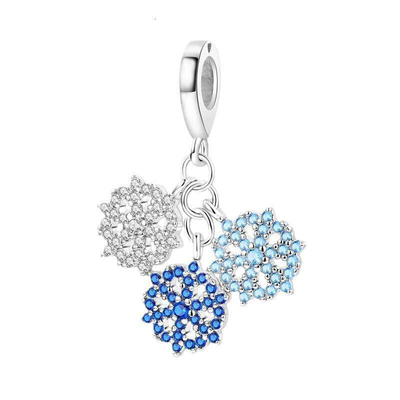 New snowflake Pendant Beads 925 Sterling Silver Charm Fit Charms Silver 925 Original Bracelet Necklaces DIY Jewelry Making For women Gifts