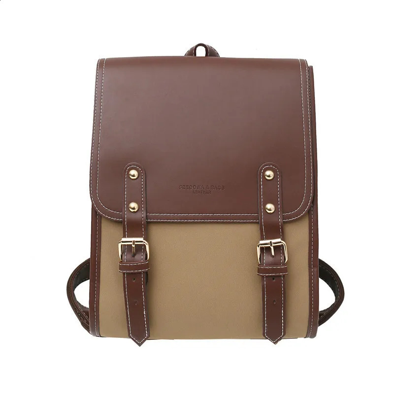 Fashionable Korean style womens high-capacity retro backpack handbag student retro multi-layer shoulder bag 240912