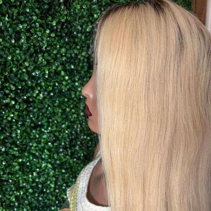 13X4 Ash Blonde Lace Front Wig Synthetic Wigs For Women Long Straight Light Blond Frontal Glueless Natural Haire Daily Party
