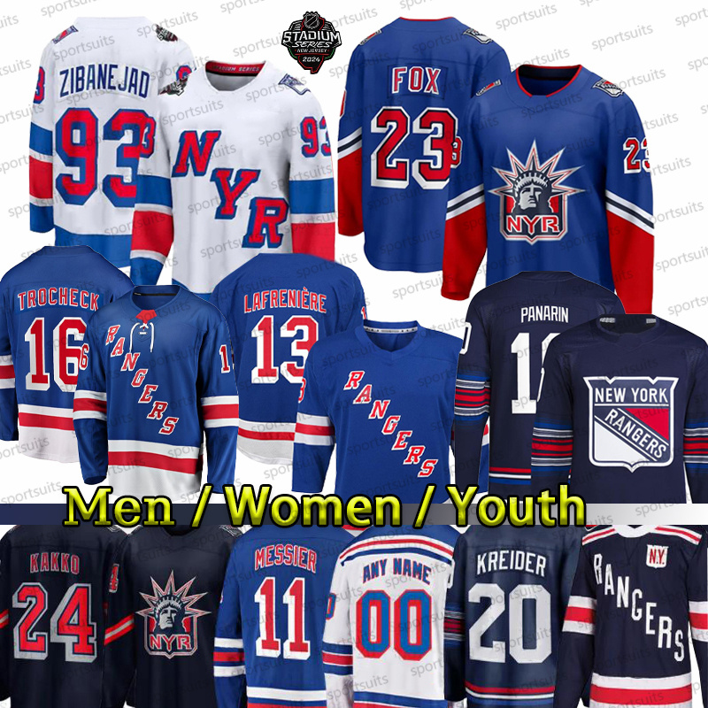 #10 Artemi Panarin ny hockey jersey #93 Mika Zibanejad #23 Adam Fox #31 Igor Shesterkin #20 Chris Kreider Alexis Lafreniere rangerses Wayne Gretzky jerseys youth 3rd rempe