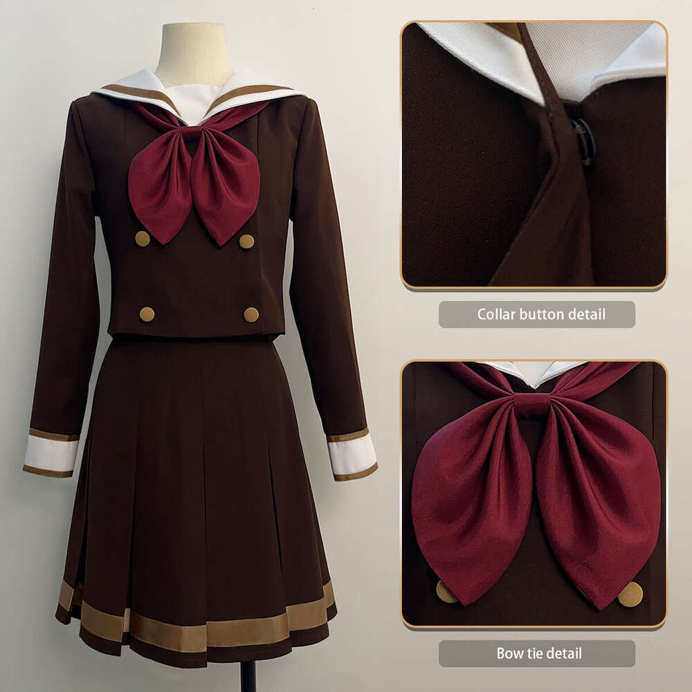 HOLOUN Sound Euphonium Anime Okame Kumiko Kato Hazuki Kawashima Cosplay Costume School Uniform JK Skirt Bow Tie Coffee Color