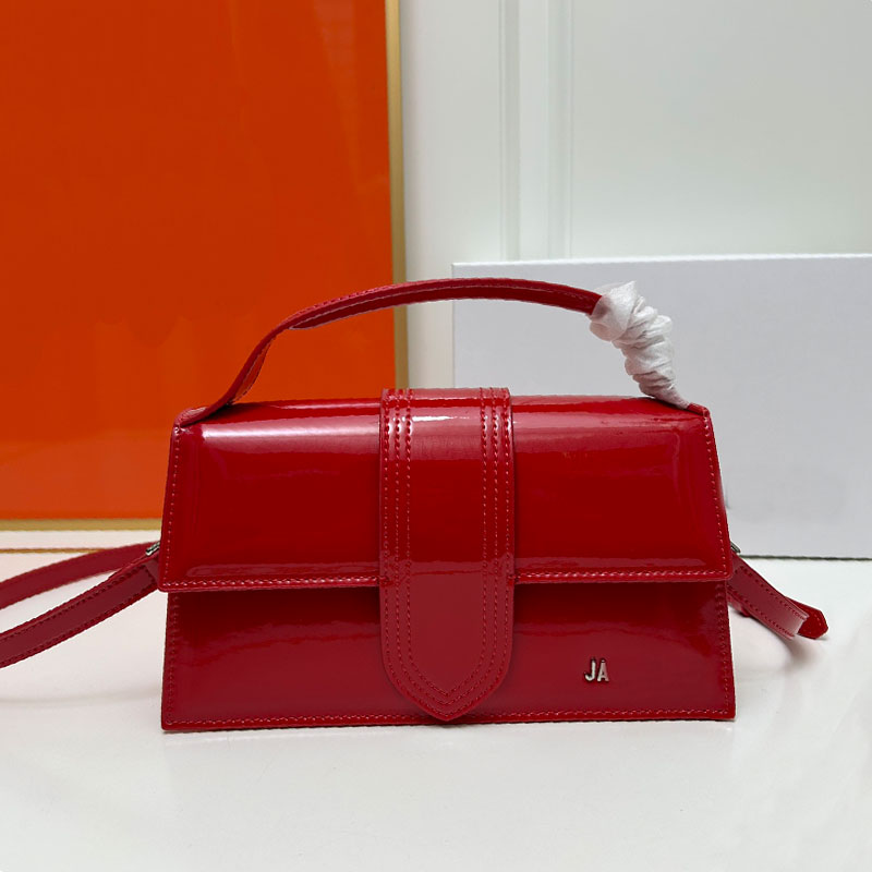 Designer Bag Fashion Patent Leather Tote Bag Le Bambino Luxury Womens Shoulder Bags Wallet High Quality Crossbody Bag 10A Red Banquet Handbag Purse