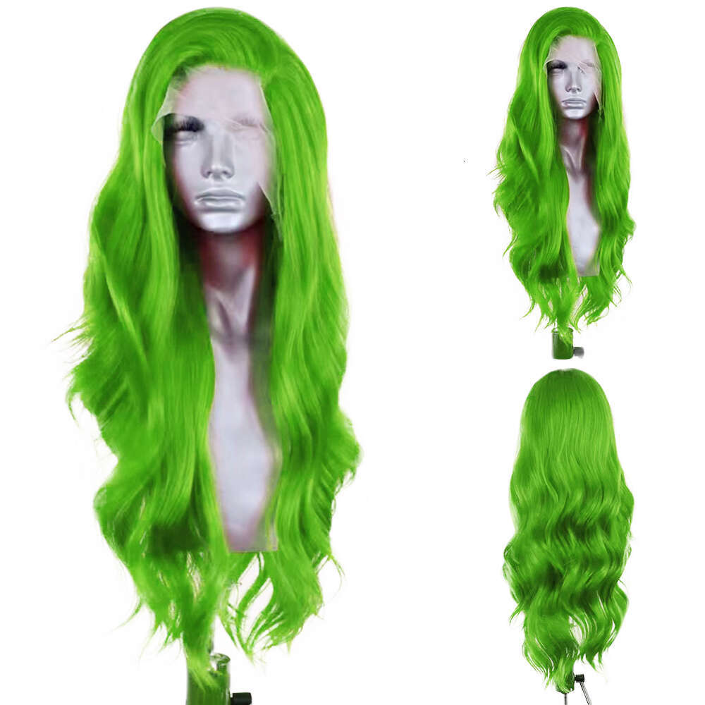 AIMEYA Purple Lace Front For Women Girls Long Natural Wave Synthetic Wig Soft Heat Resistant Hair Daily Use Cosplay Wigs