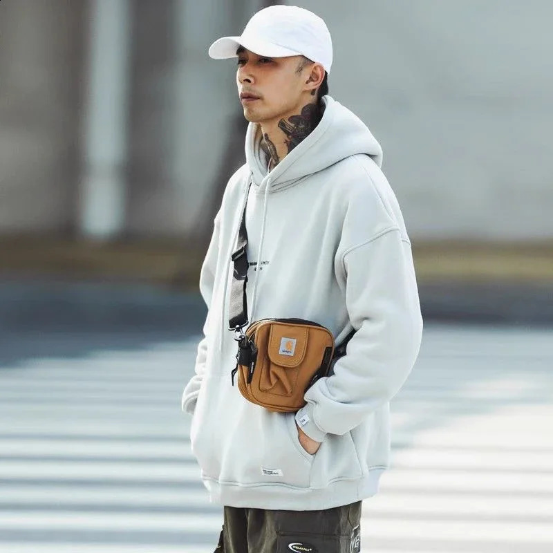 Sweatshirt for Men Hooded 90s Vintage Fleeced Male Clothes Hoodies Aesthetic S Novelty and Sweat Shirt No Simple 240906