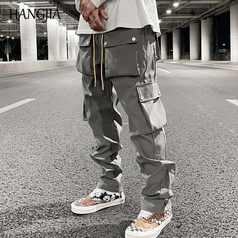 High Street Functional Hip Hop Cargo Pant Harajuku Fashionable Multi-pocket Cargo Trousers Men Women Streetwear Loose Casual 240911