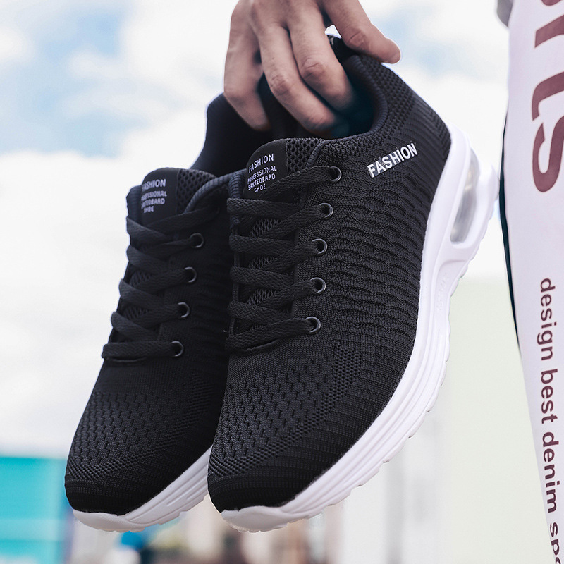 Men Sports Shoes Flying Woven Mesh Breathable Soft Sole Comfort Sneakers Free shipping