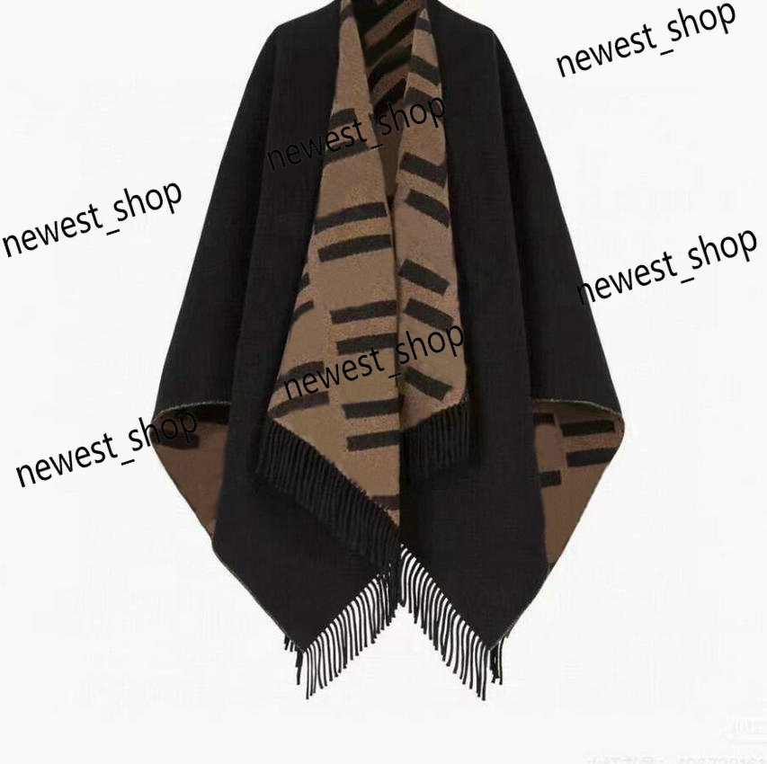 Autumn womens Cape Designer women Tassel edge cashmere knitted cardigan shawl jacket lady Jacket letter Print Cape Coat Knit Shawl