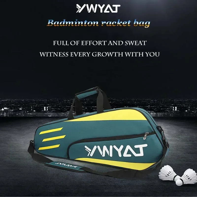 Badminton Bag Outdoor Sports Training Fitness Racket Bags Mens Large Capacity Nylon Waterproof Racquet Backpack 240911