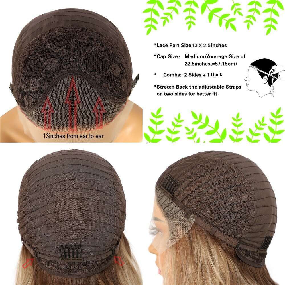 2023 Beautytown Synthetic Front Lolita Rose Gold Color Soft Transparent Lace Hair Wigs For Women Daily Wear Wig