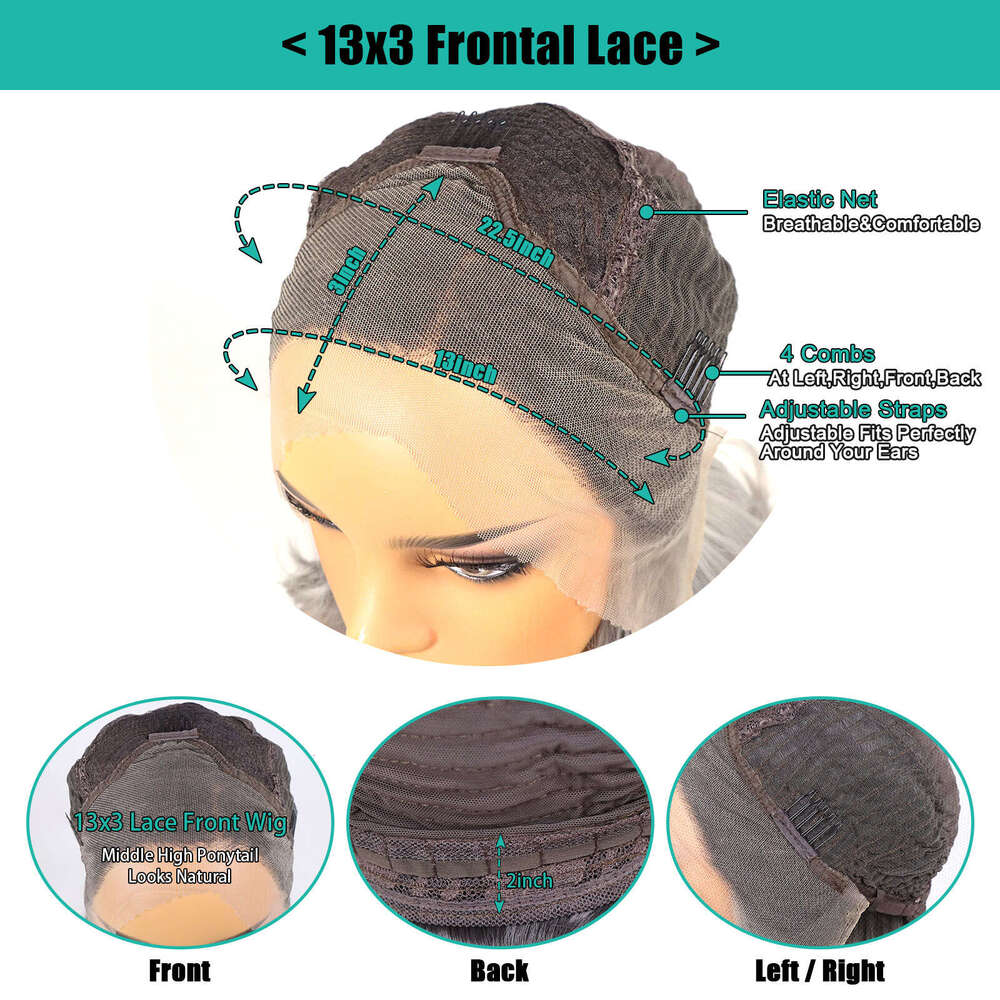 Ash Blonde Ombre Synthetic Front Wigs Highlight Natural Wave Glueless Lace For Women Daily Party Heat Resistant Wig