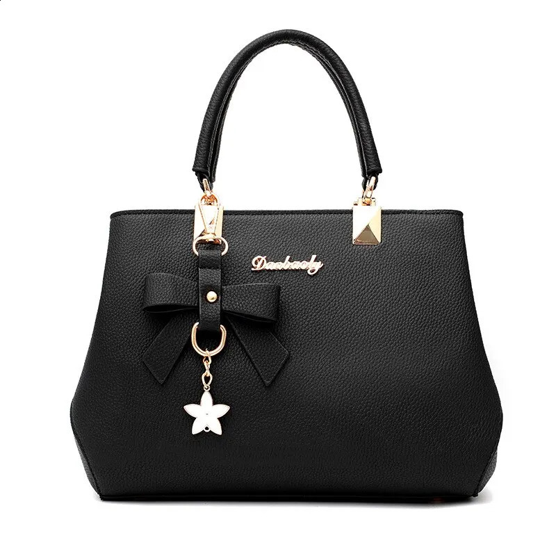 Fashion Solid Color With Bow One Shoulder Bag Portable Bandolera Casual Satchel Large Capacity Crossbody Handbag For Women 240914