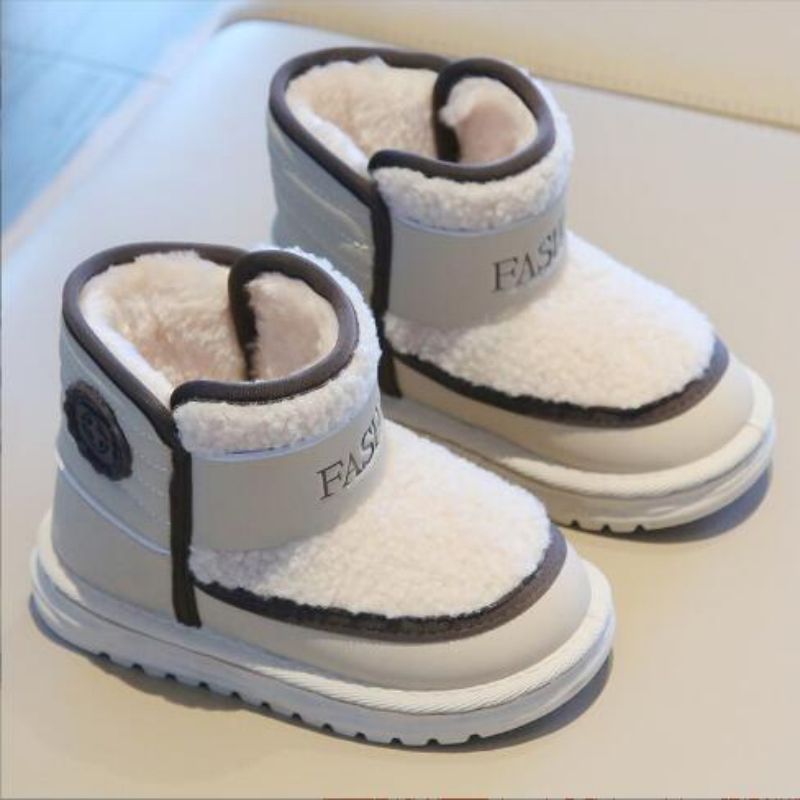 Children's Thick Fleece Snow Boots - Unisex Winter Edition with Warm Material for 2024
