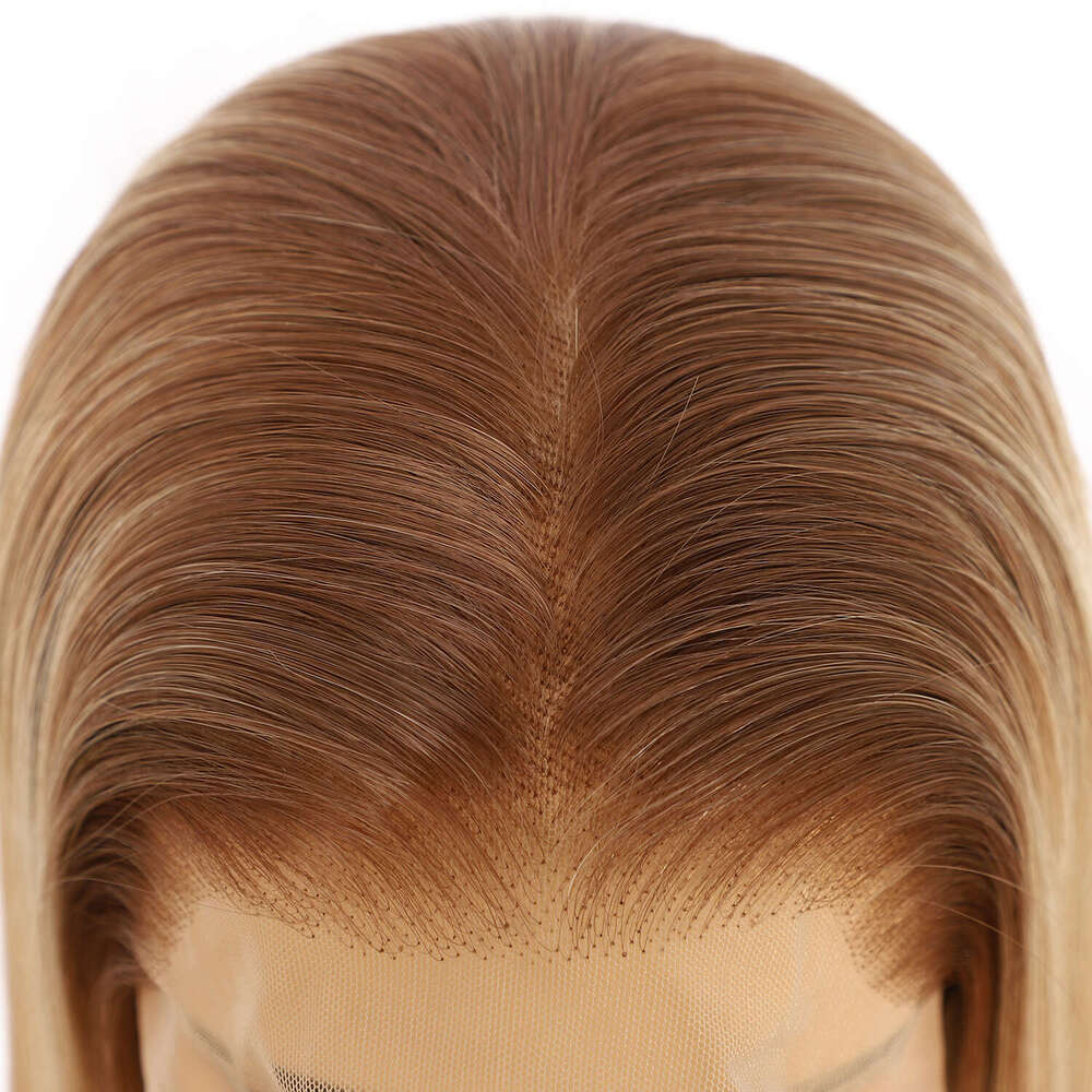 Summer 30'' 13X6 Bone Straight Synthetic Woman Wigs HD Transparent Lace Wig Daily Wear Futura Heat Resistant Fiber Made #1206