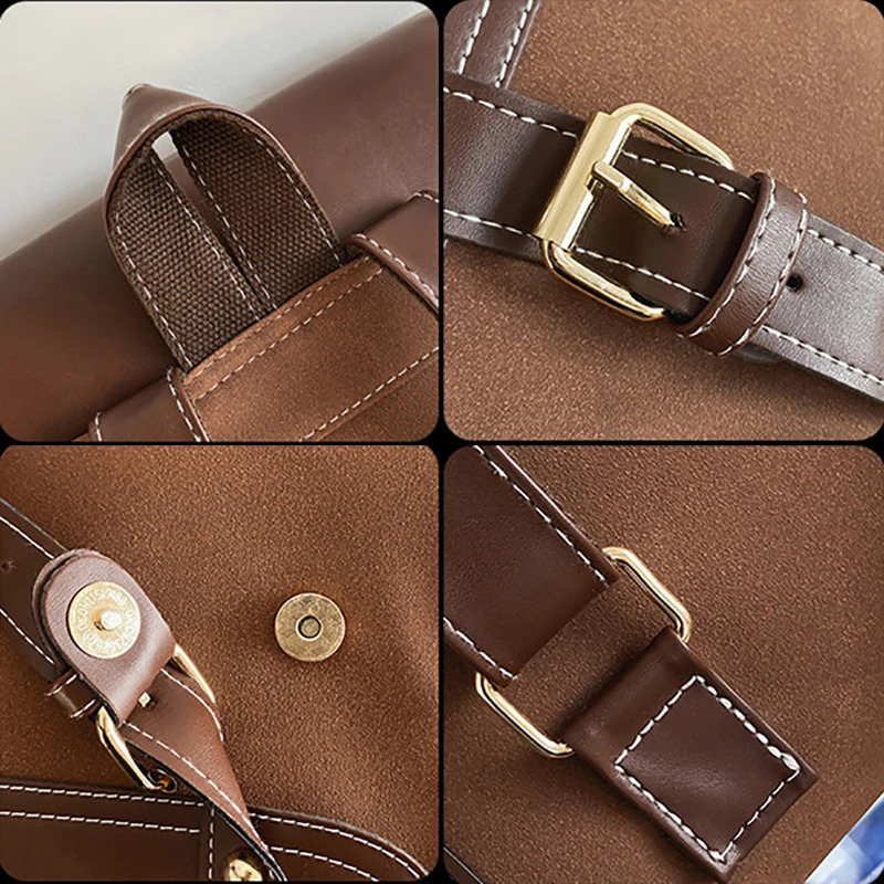 Fashionable Korean style womens high-capacity retro backpack handbag student retro multi-layer shoulder bag 240912
