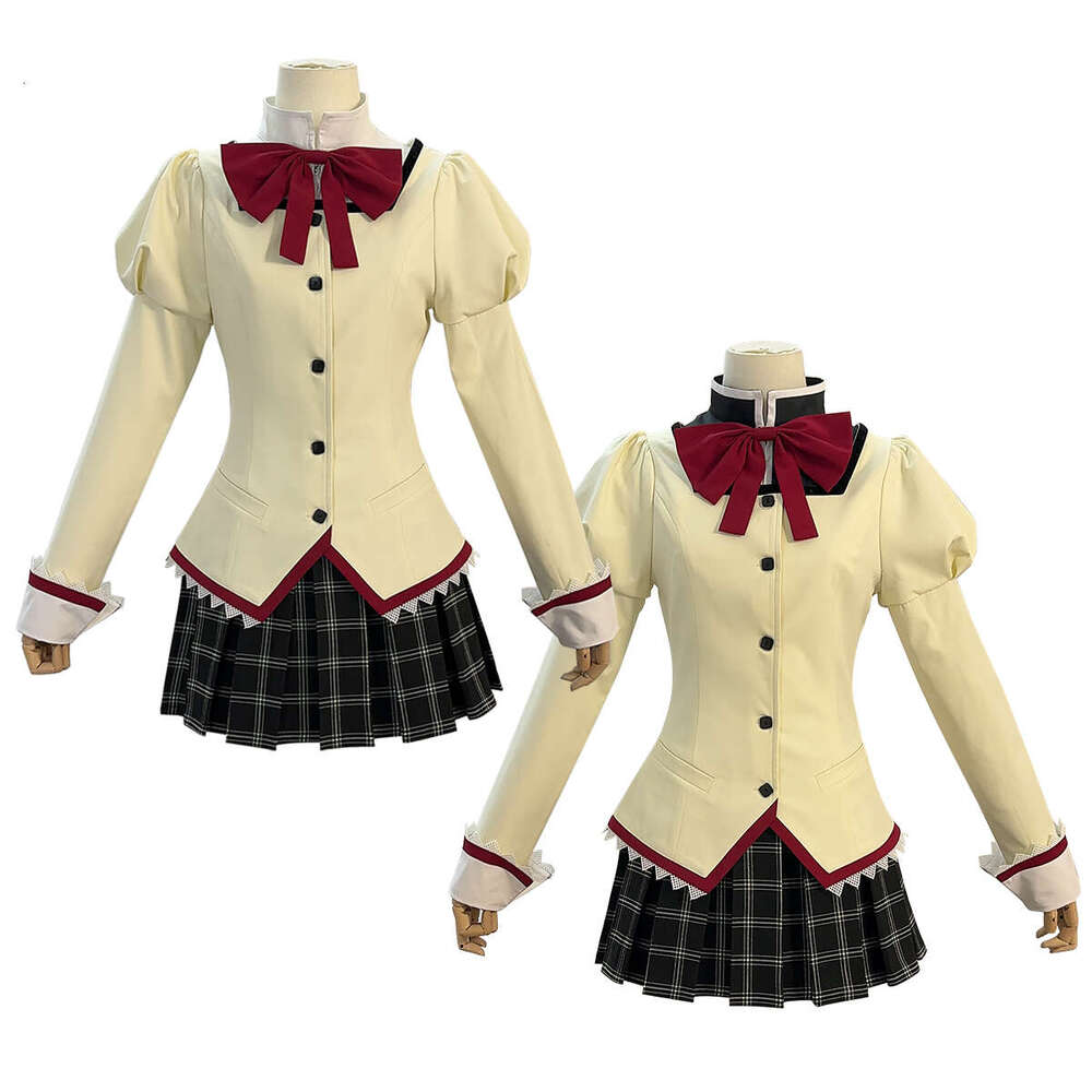 HOLOUN Puella Magi Magica Anime Kaname Madoka Cosplay Costume Jk Skirt Shirt Akemi Homura Tomoe Mami Miki Sayaka Sakura