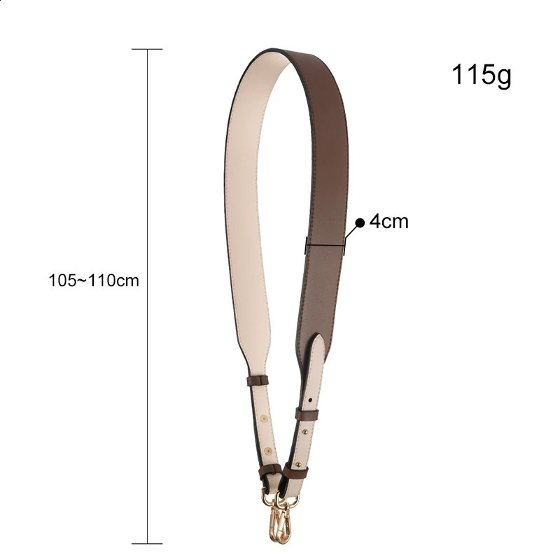 High-quality Leather Wide Bag Cross Pattern Double-sided Adjustable One-shoulder Cross-body Leather Shoulder Strap Accessories 240909