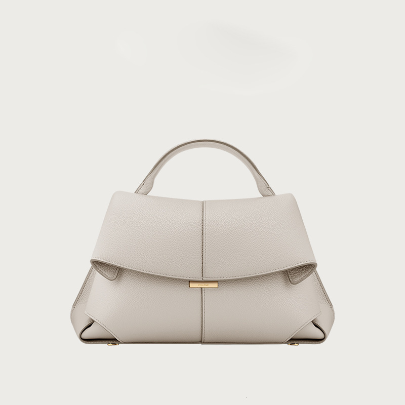 French Genuine Leather Women's One Shoulder Retro Fashion Handbag, High-Quality Gift Bag, Pol Smile Pogen New