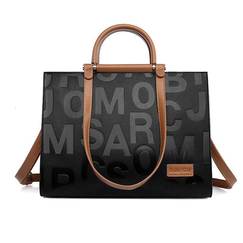 New Designer Bag Handbag Fashionable Commuting Large Capacity Emed Letter Women's Handbag Adjustable Shoulder Tote Bag Trendy