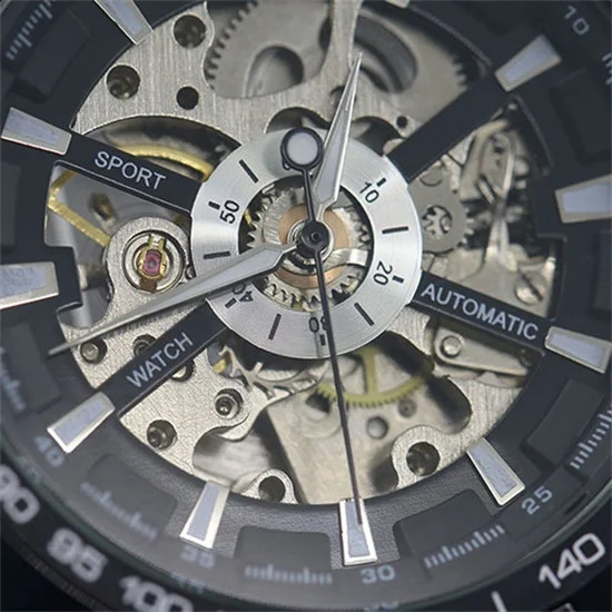 Fashion Men Mechanical Watch Men Stainless steel Skeleton Hand wind WristwatchRelogio hombre 240906