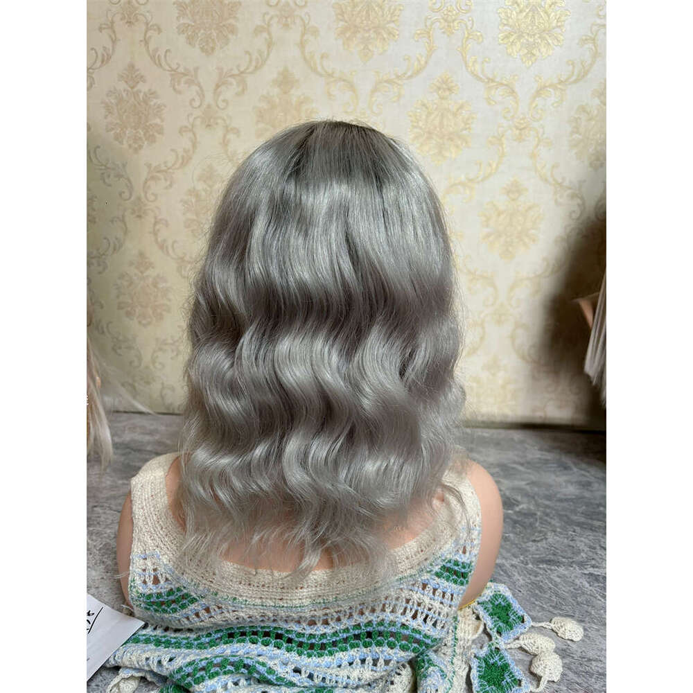Ombre Ash Blonde Body Wave Synthetic HD Lace Front Short Bob Hair Wigs Heat Resistant Fiber Daily Use Cosplay Wig