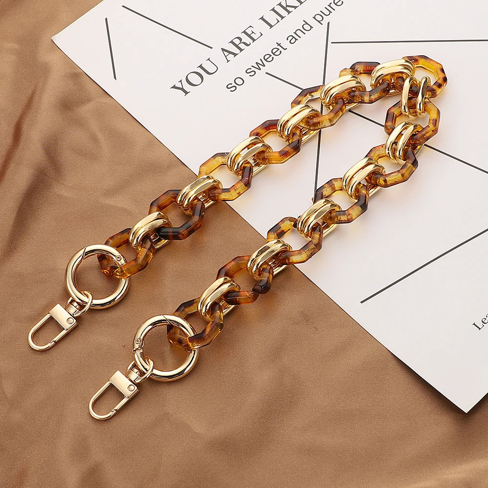 Senior Sense Matte Frosted Bag Chain Colorful Acrylic Bag Strap Resin Chain DIY Crossbody Bag Chain Underarm Accessories 240909CJ
