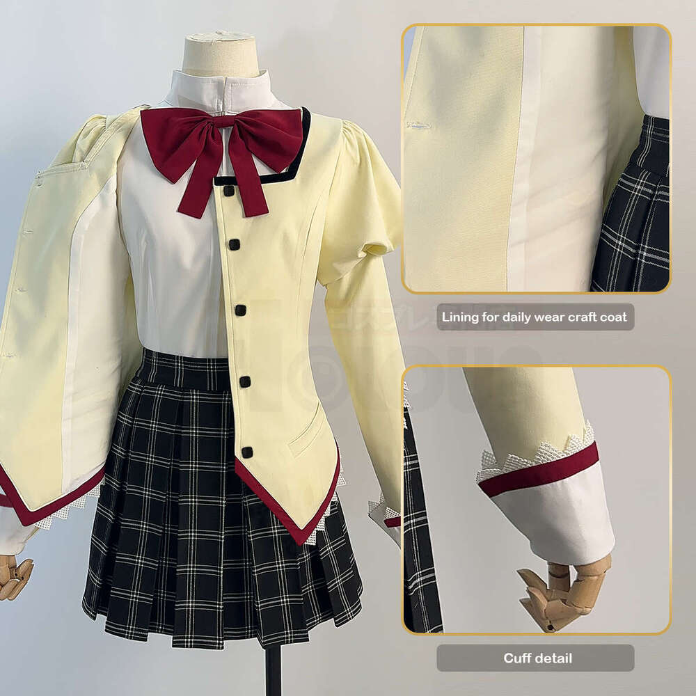HOLOUN Puella Magi Magica Anime Kaname Madoka Cosplay Costume Jk Skirt Shirt Akemi Homura Tomoe Mami Miki Sayaka Sakura