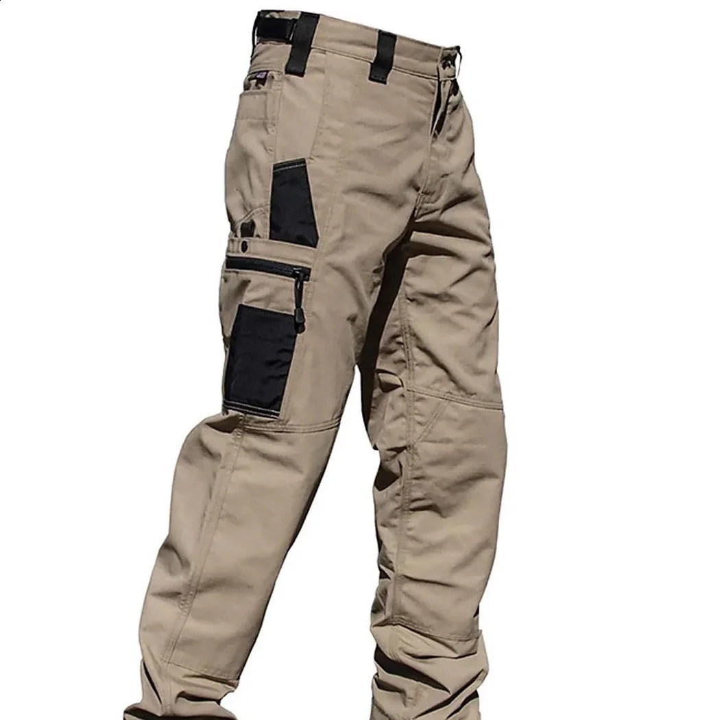 Multi-Pocket Mens Tactical Casual Pants Cargo Pants Outdoor Hiking Trousers Joggers Working Wear-Resistant Training overalls 240911
