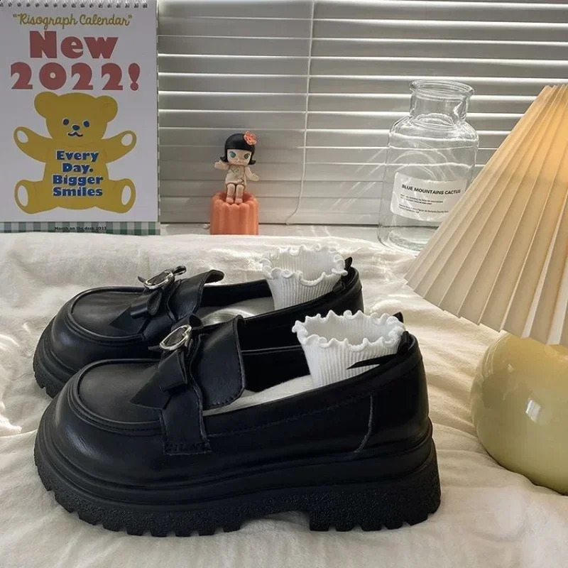 Womens High Heels Mary Janes Shoes Lolita Dress Shoes Womens Autumn Loafers Female er Spring Walking Pump Zapatillas 240914