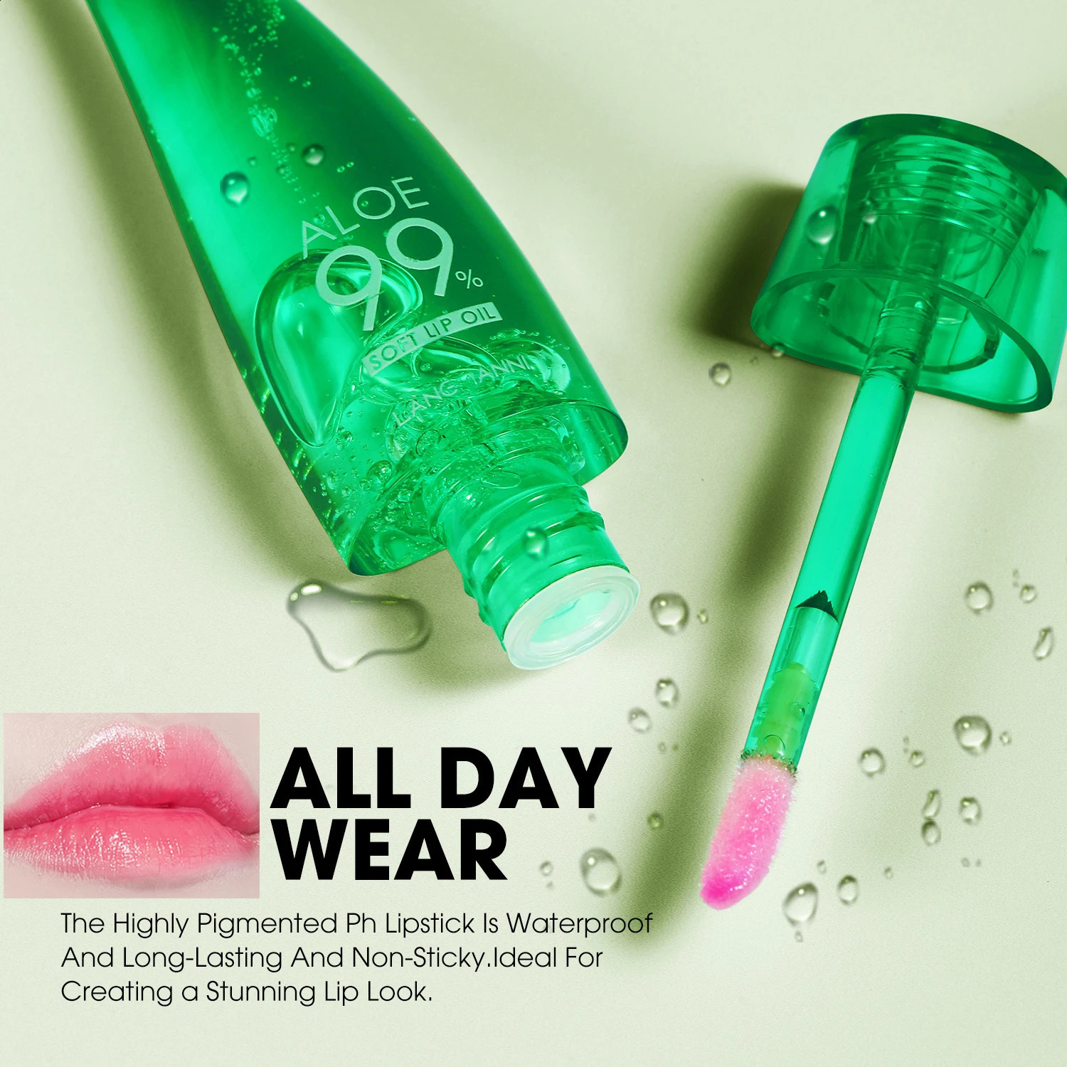 Natural Aloe Lipstick Lip Tint Long Lasting Waterproof Moisturizing Nourish Color Gloss Changeable Oil Balm 240911