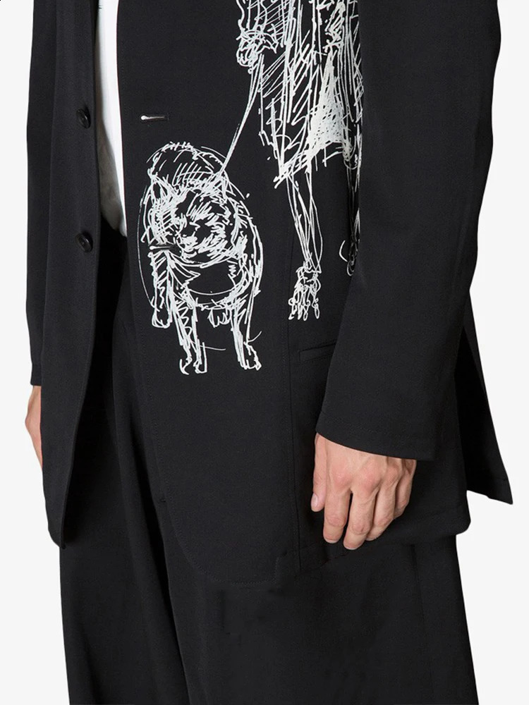 MAMELICCE men Suit male Unisex casual in suits blazer for men Jacket Lead a dog oversize blazers for woman 240914