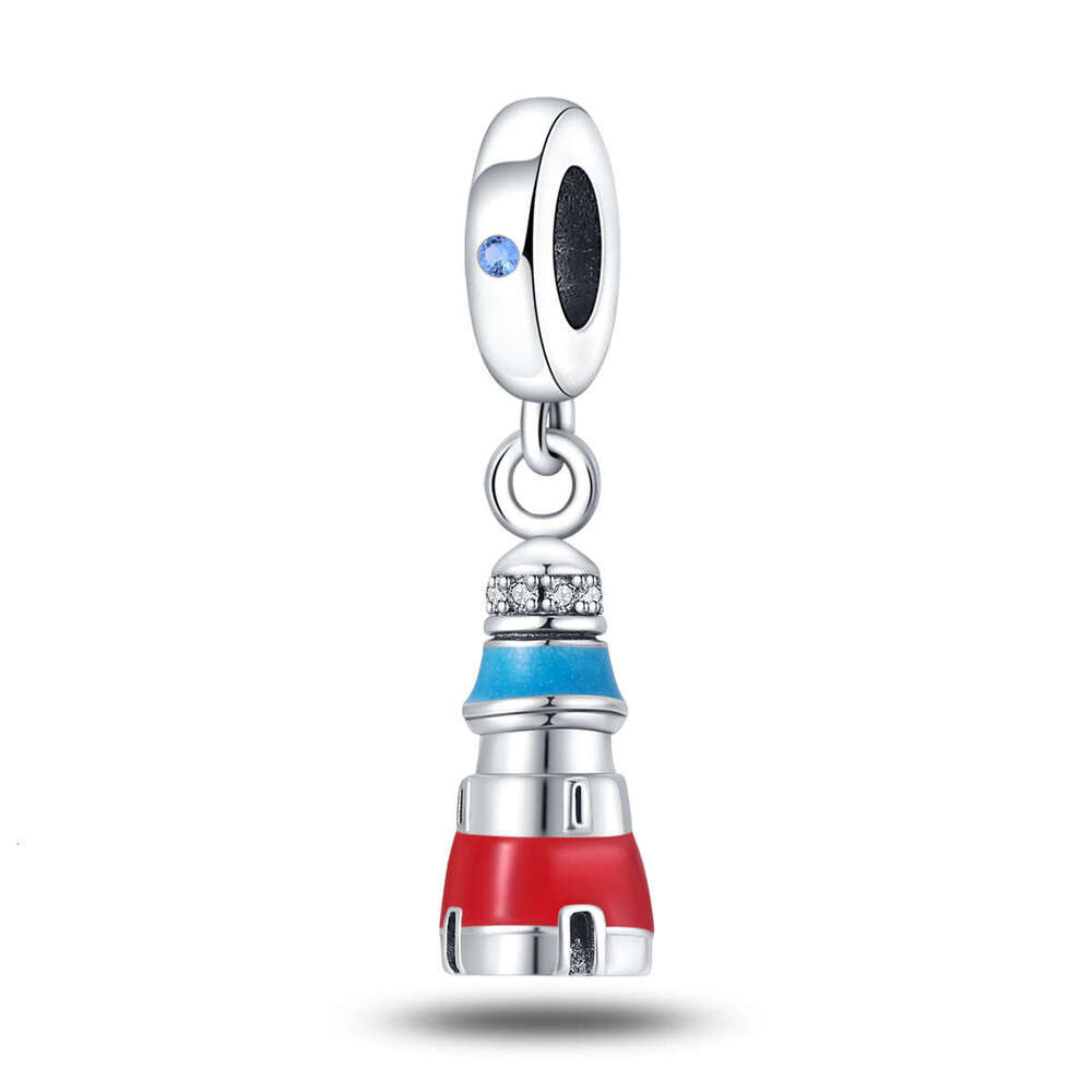 New 925 Sterling Silver Pendant Charm Architectural Series Romantic Cape Lighthouse Bead Fit Charms Silver 925 Original Bracelet DIY Jewelry Making Fo