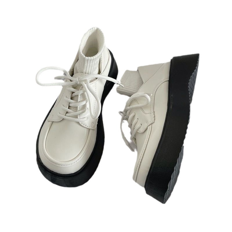 Versatile 2024 Women's Leather Mary Janes: Chunky Heel Slip-on Casual Shoes 54fe