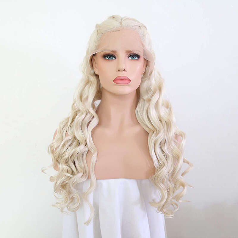 AIMEYA Braided Costume Braiding Hair Style Blonde Body Wave With Six Plaits Pre Plucked Cosplay Daily Use Wig